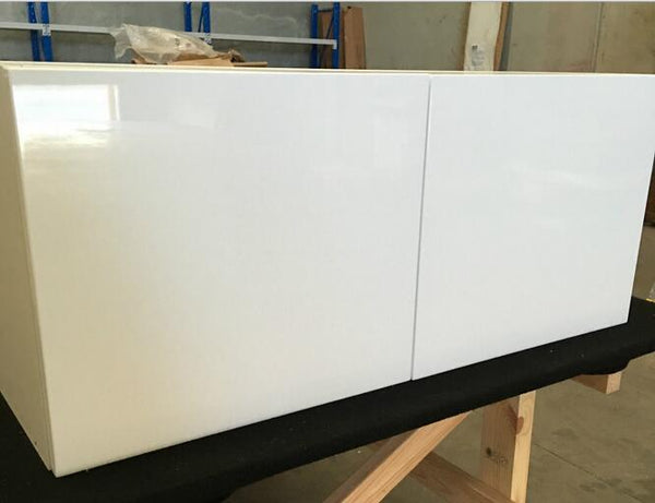 WF90--900mm Fridge Overhead Cabinet Complete Set with Plain Gloss White Door