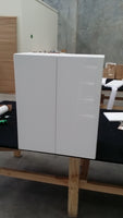 W65--650mm Overhead Cabinet Complete Set with Plain Gloss White Door