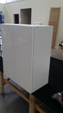 W65--650mm Overhead Cabinet Complete Set with Plain Gloss White Door