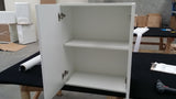 W65--650mm Overhead Cabinet Complete Set with Plain Gloss White Door