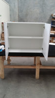 W75--750mm Overhead Cabinet Complete Set with Plain Gloss White Door