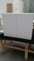 W75--750mm Overhead Cabinet Complete Set with Plain Gloss White Door