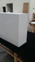 W75--750mm Overhead Cabinet Complete Set with Plain Gloss White Door