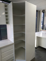 Corner pantry 900x900 complete set with Plain gloss white door