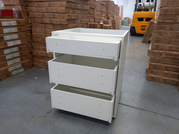 D60-3 Base Drawer Cabinet Carcass 3 pullout 600mm wide