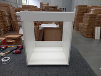 FO60--600mm Base Oven Cabinet Complete Set With Plain Gloss White Front