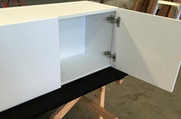 WF110--1100mm Fridge Overhead Cabinet Complete Set with Plain Gloss White Door