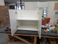 F110--1100mm Base Cabinet Complete Set With Plain Gloss White Door