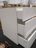 D45-3--450mm Base Drawer Cabinet Complete Set With Plain Gloss White Front